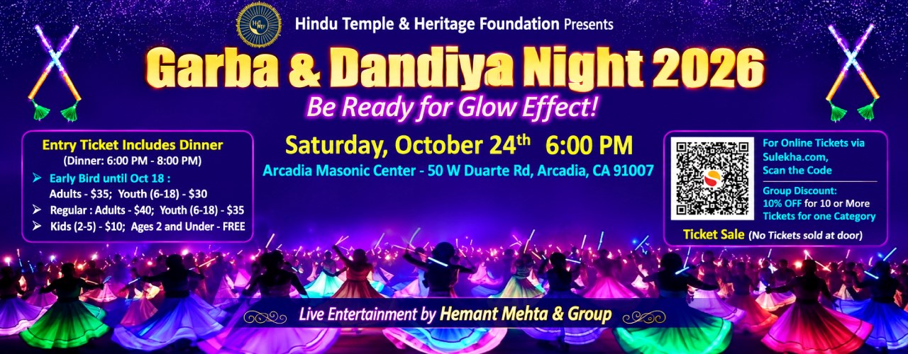 Garba & Dandiya Night 2026 – Arcadia | Dinner, Live Entertainment & Glow Night